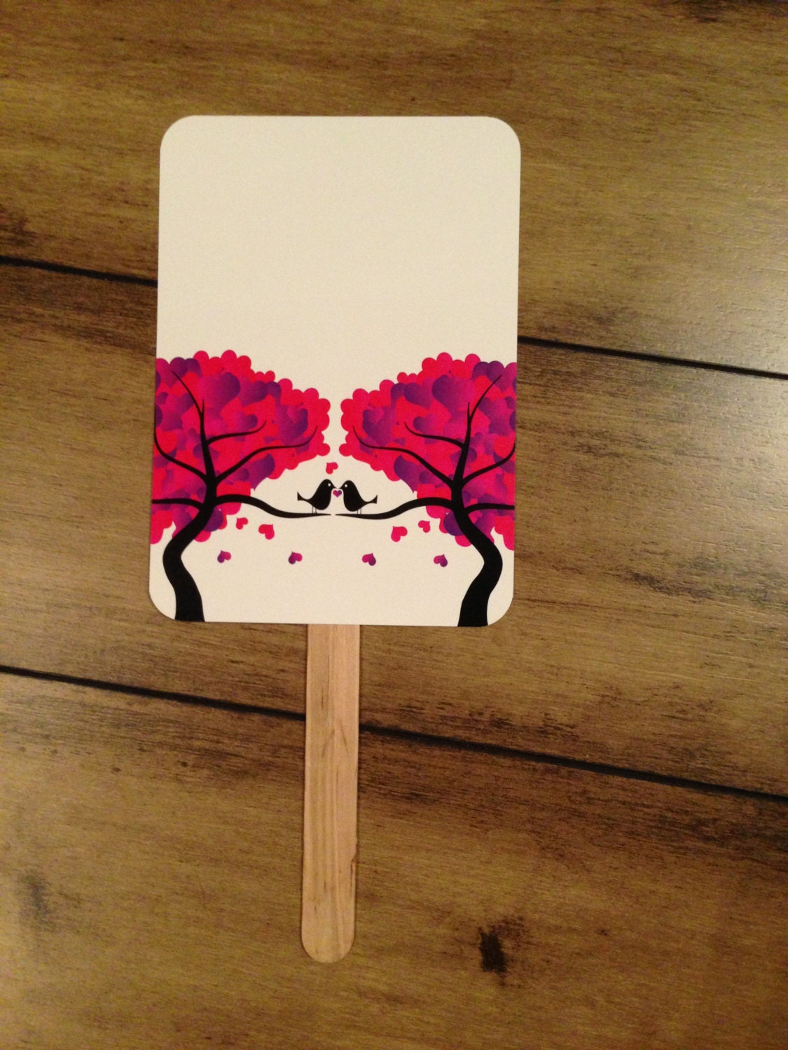 Wedding ceremony fan - single sided
