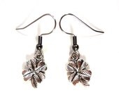 Lucky Four Leaf Clover Irish St Patricks Day Earrings - Hooks or Clip Ons
