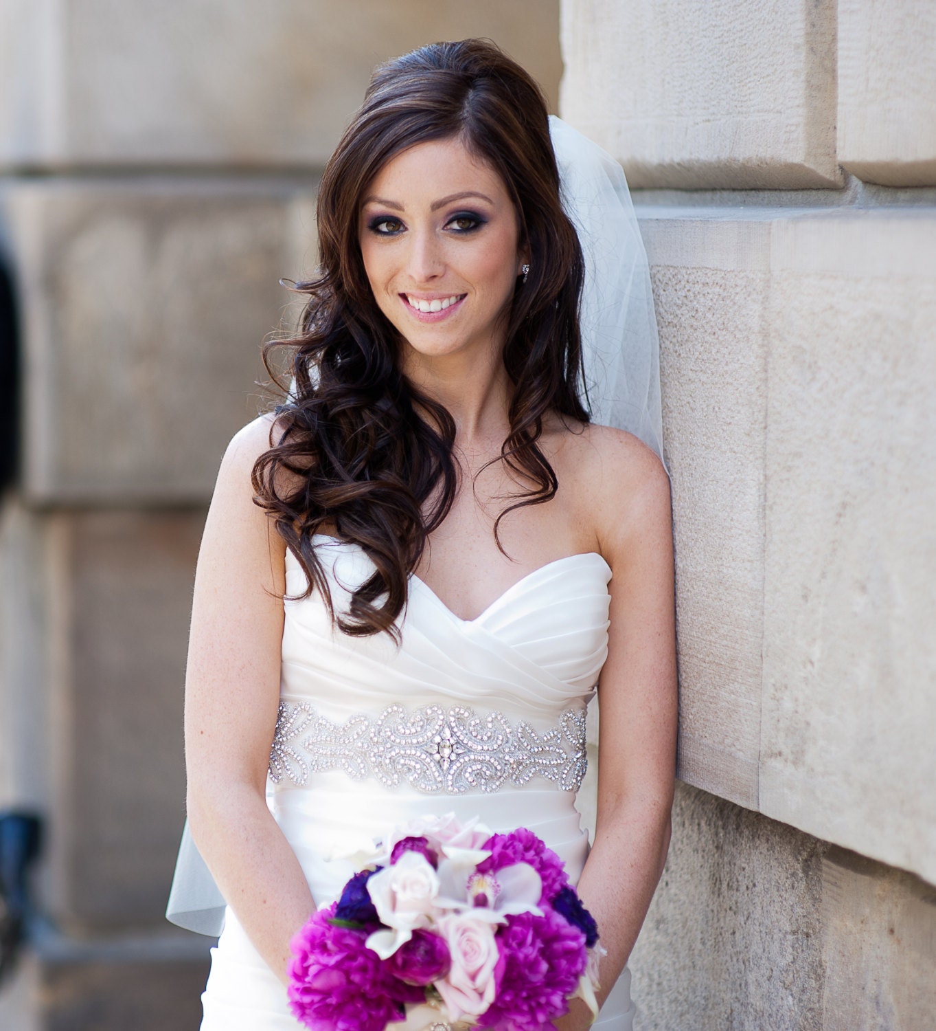 Crystal Bridal Sash Belt , Wedding Sash