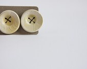 ceramic buttons, large, oversized handmade buttons, lime green, pastel, big, round, focal, statement buttons