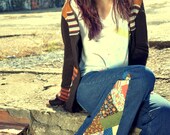 MADE to ORDER ZIGZAG patchwork insert, your design, your pants one-of-a-kind custom, the "Jellybean Jean"