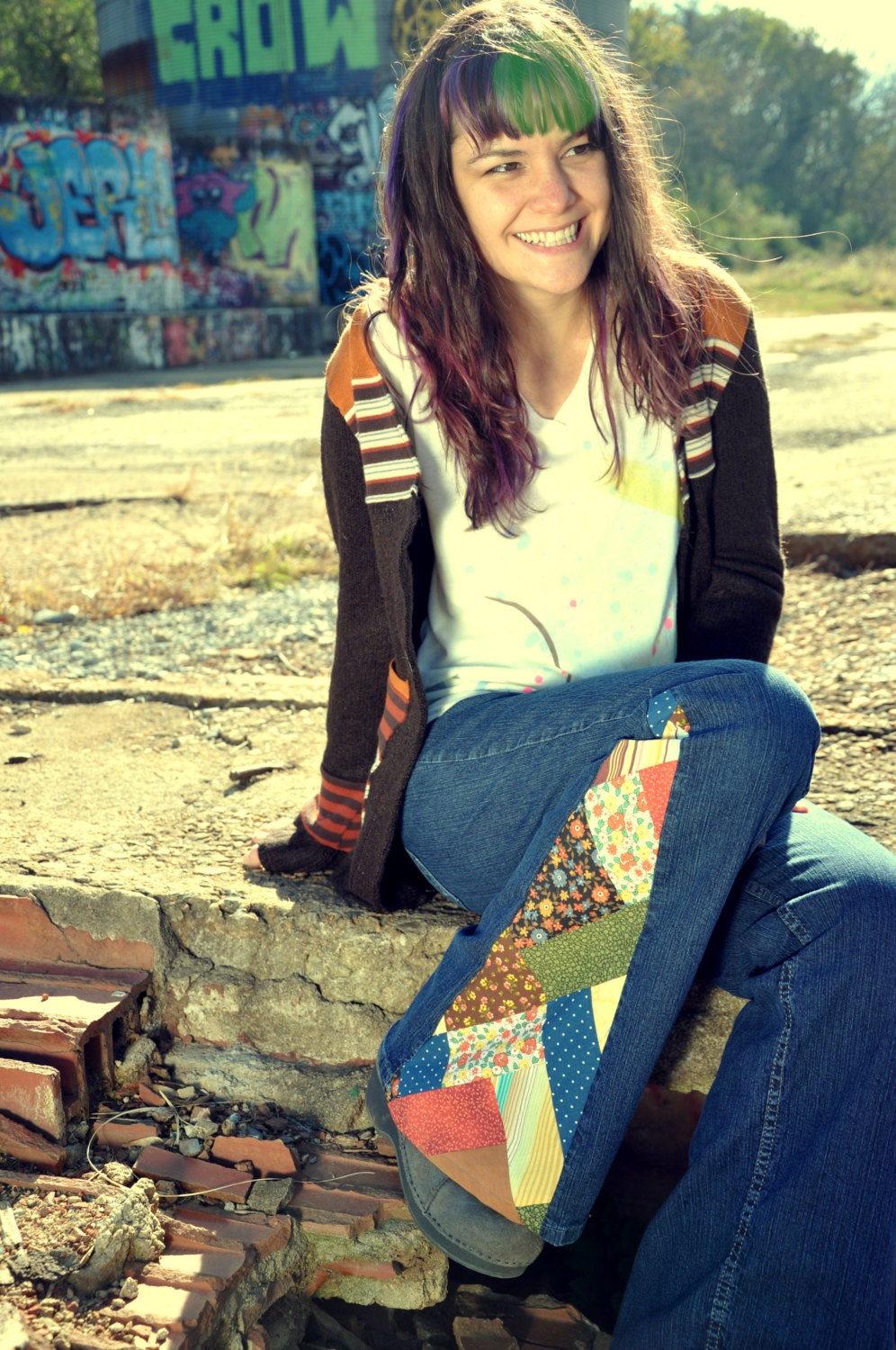 MADE TO ORDER triangle insert, your design, your pants one-of-a-kind custom