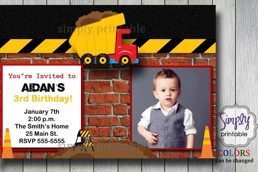 Boys Birthday Invitation Truck Il_170x135