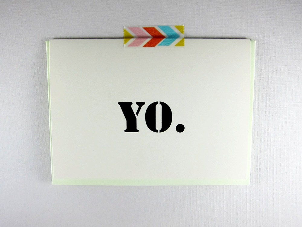 Yo You've Been Carded Greeting Card