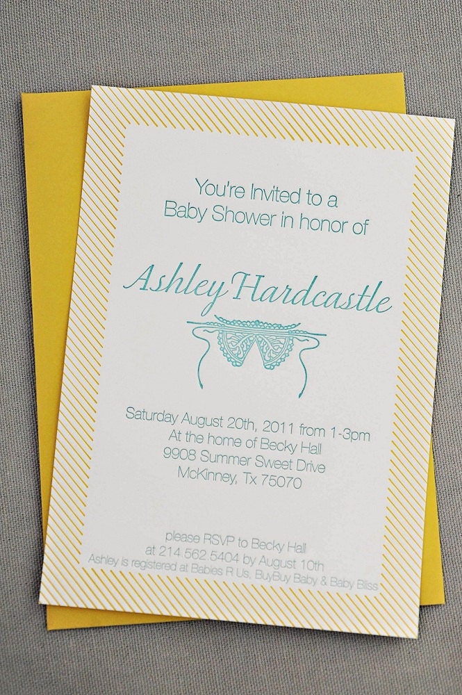 Letterpress Baby Shower Invitations