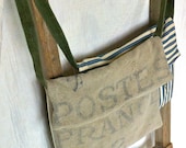 POSTES FRANCE - reconstructed antique french mail sack reverse fold bag