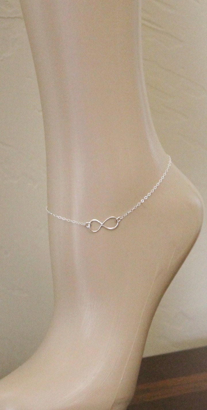 Sterling Silver Infinity Anklet... Endless Love