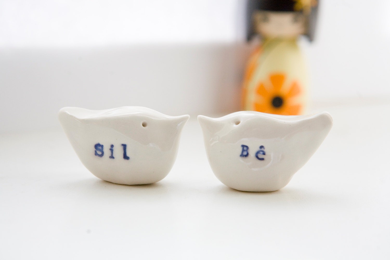 Custom bird personalized engagement gift for couples small size