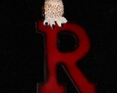 Personalized -Custom Letters or Names - Wood Bird Carving - Owl Art - OOAK - Hand Carved