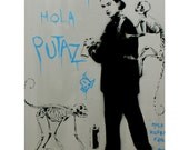 FRIDA FUTURA 2 Original Painting on Canvas 11x14 Artwork Pop Art Graffiti Inspired Acrylic and Spray Paint Portrait