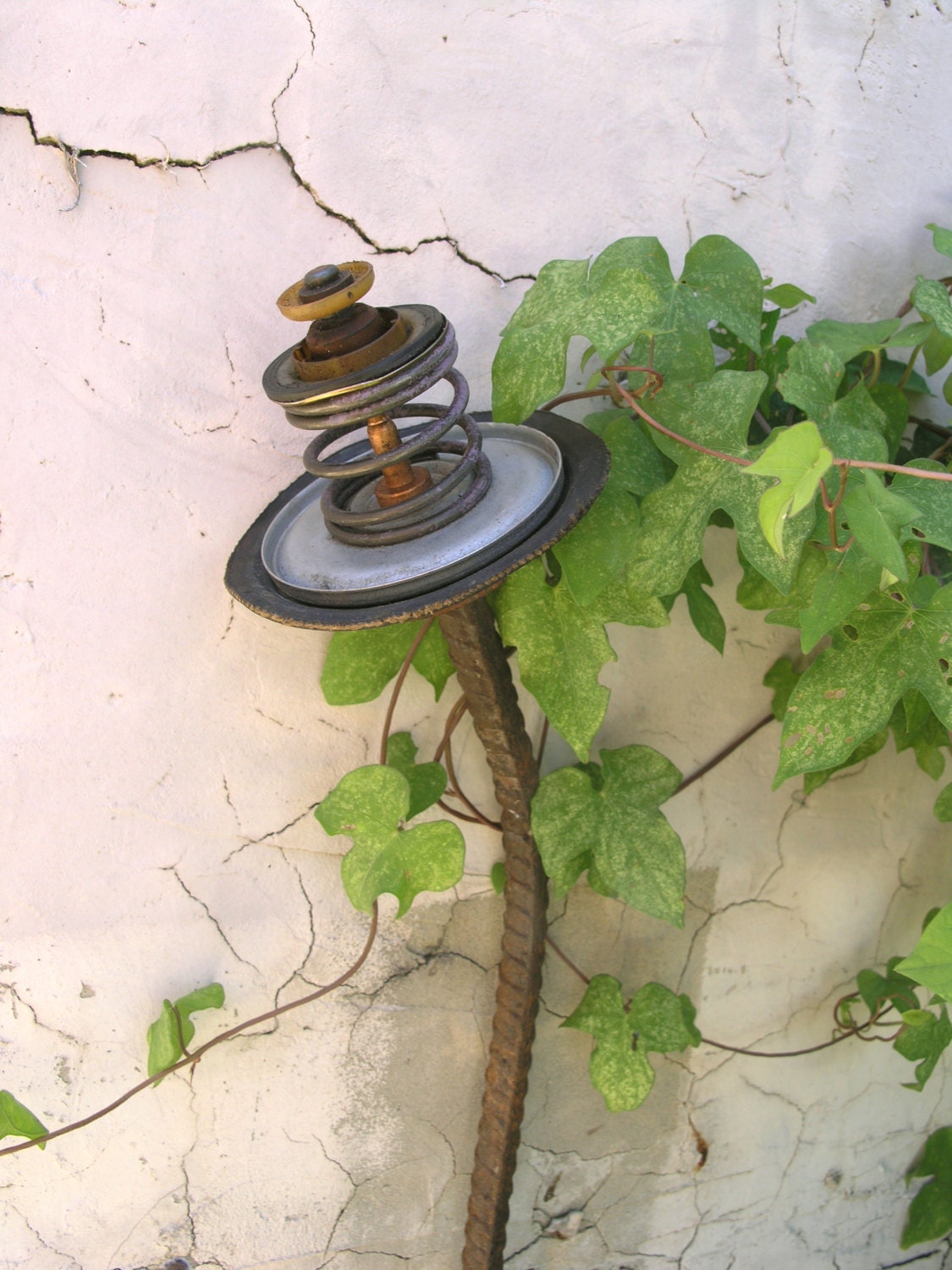 Garden sculpture, garden decor, metal flower art, garden art