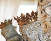 Jeweled Statue Crown, Rhinestones, Fleur de Lis, Santos Crown, Religious Crown