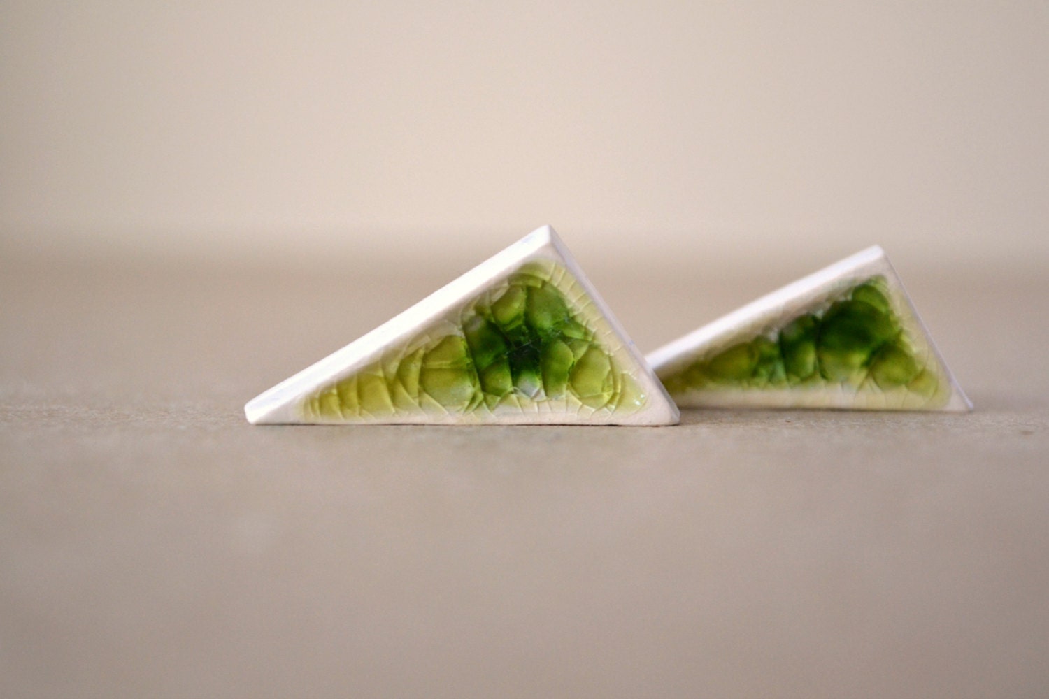 Rain-forest green ceramic cufflinks - wedding cuff links - men husband - Father's day gift - green - earth sign - natural elements Etsy UK