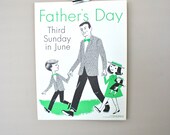 vintage school holiday poster: father's day