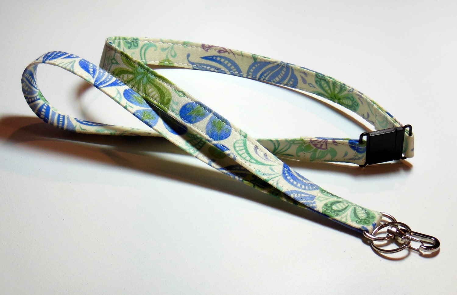 Breakaway Lanyard Fabric Teacher Lanyard Blue Green