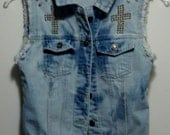 Studded Denim Vest