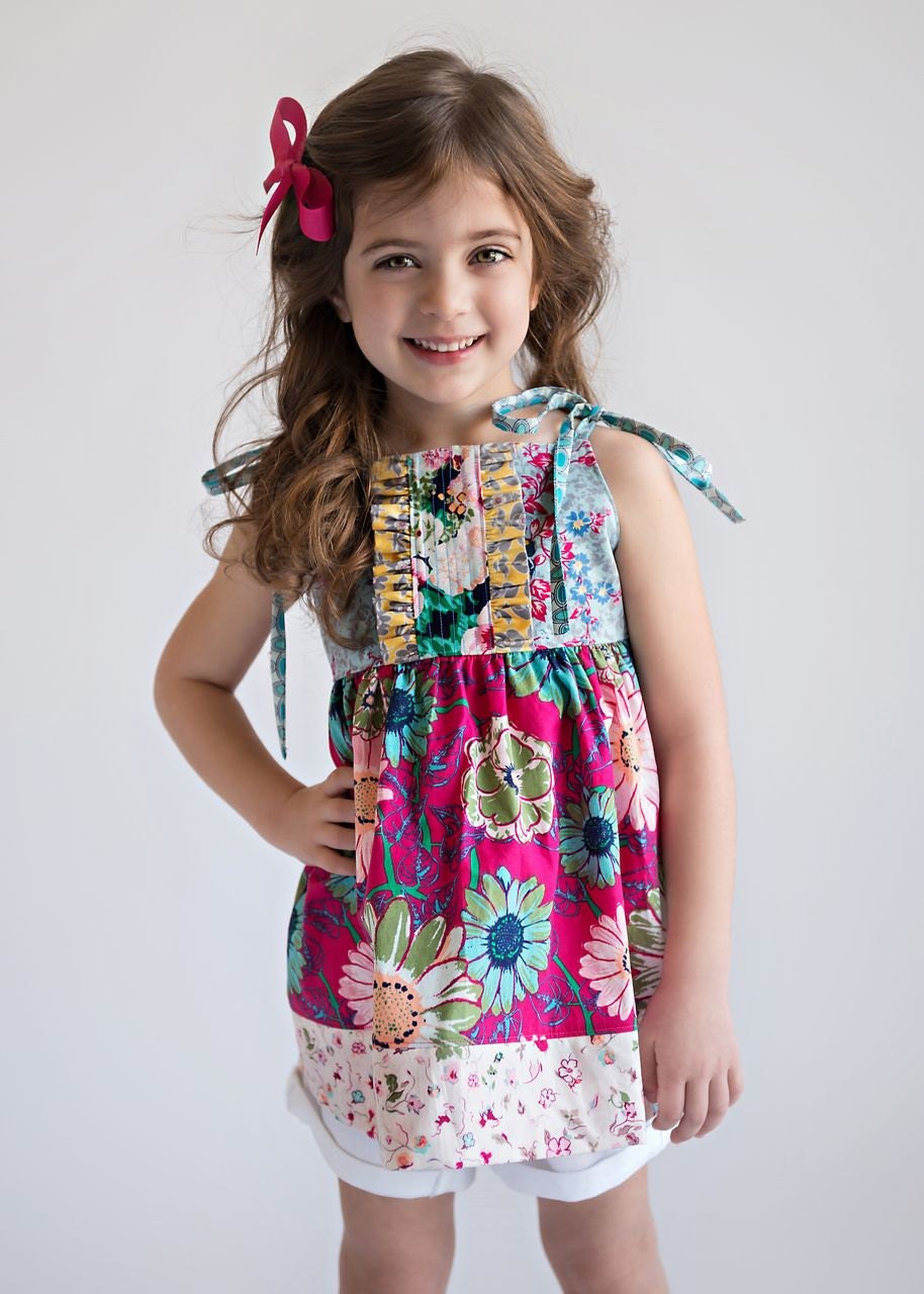 Spring - Baby Girl Maggie. Tie Tank. Meadow Fragrant Joie. Size 6-12m, 12-18m, 18-24,