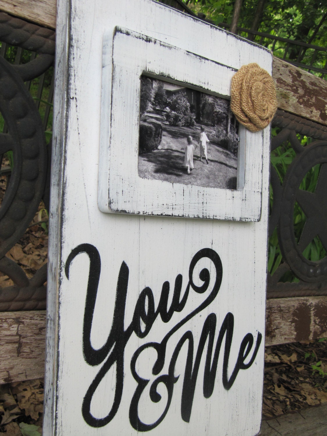 Repurposed Wood Wedding Sign and picture frame, Wood sign and picture frame Vintage wood sign,Rustic Wood sign