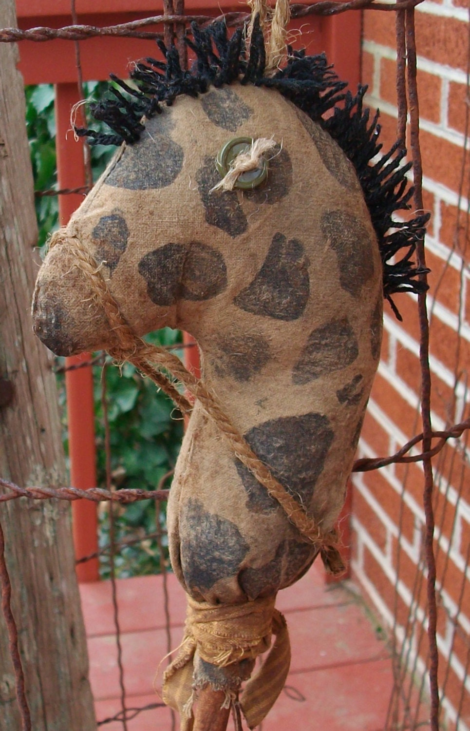 Rustic, Extra Large, Stick Horse - Wall Hanging, Tuck or Shelf Sitter for your Hutch or Mantel