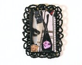 Miniature Artwork - original  collage - upcycled - OAK - wall decor