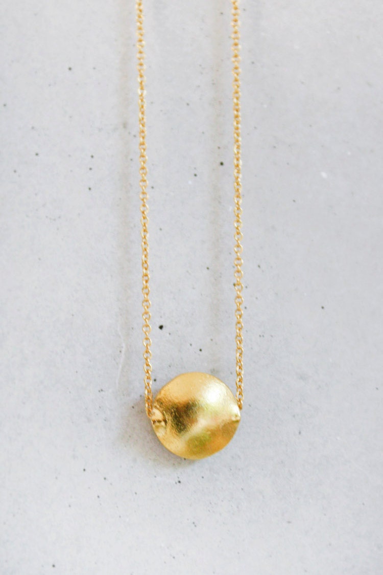 Gold Pebble Necklace