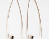Silver long modern handmade earrings - Custom made silver earrings - Unique sterling silver design