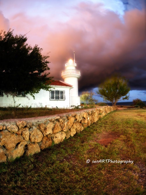 Lighthouse 8"x10" Fine Art Wall Decor Autumn Winter Photograph For Modern Cafe Bar Pub Hotel Restaurant Nursey Home Office