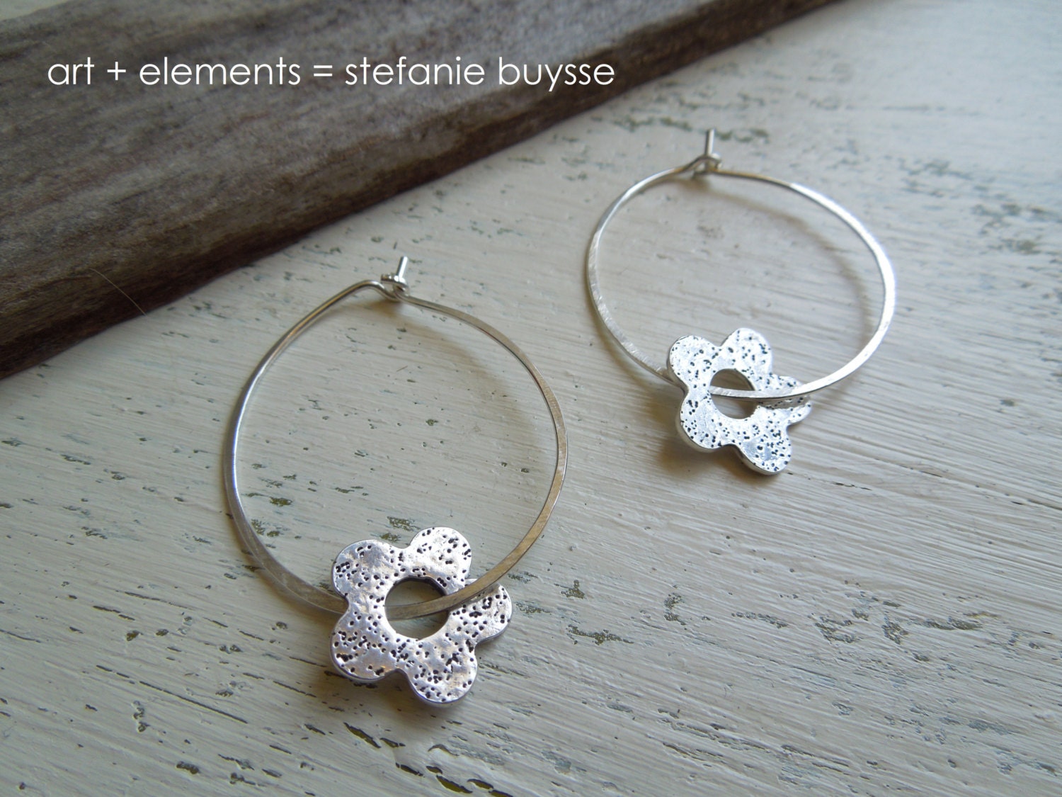 ARTisanMade "Daisy" Earrings - OOAK - Fine SIlver - Sterling Silver
