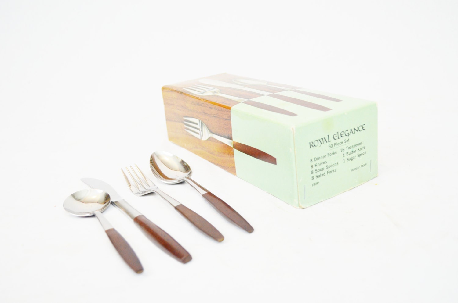 27 Piece Mid Century Flatware - Royal Elegance Silverware - Interpur Japan