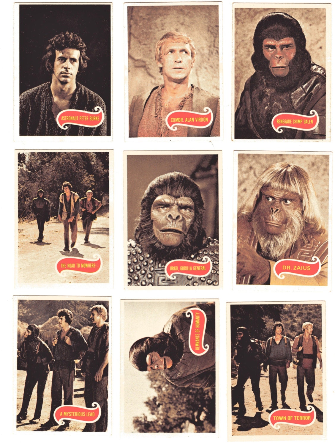 Planet of the Apes Trading Cards 1967 Topps Full set