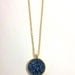 LONG Aqua Druzy Pendant Necklace