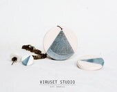 Ceramic jewelry set of pendant, brooch and earrings.Set of accessories for women.Scandinavian minimalist design by Viruset Studio