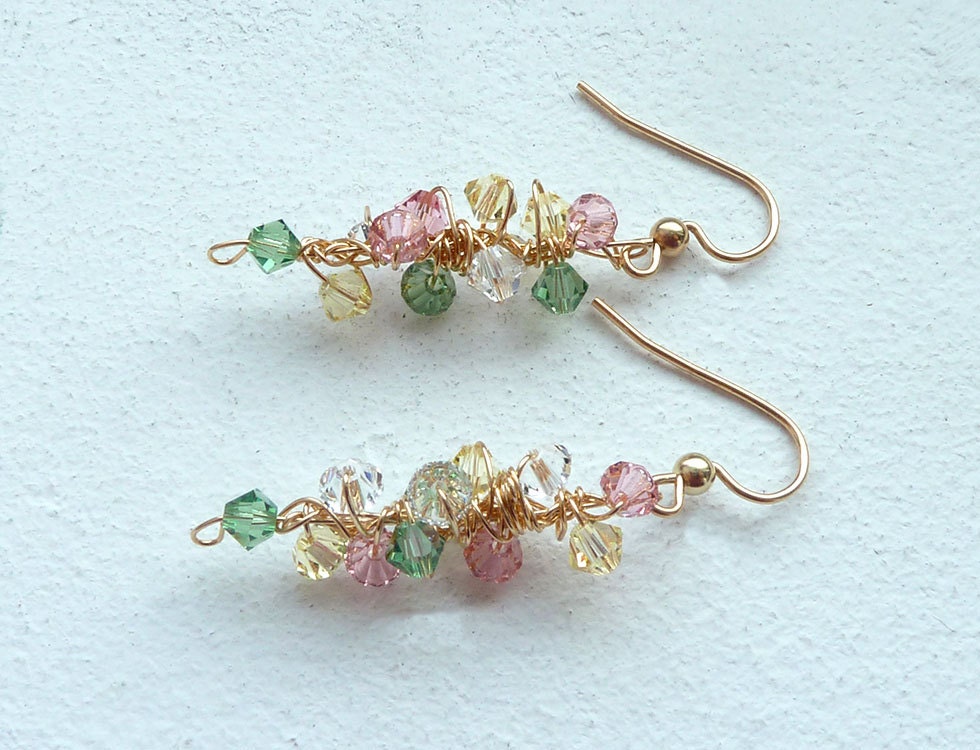 Pastel Sparkly Earrings 14K Gold Filled