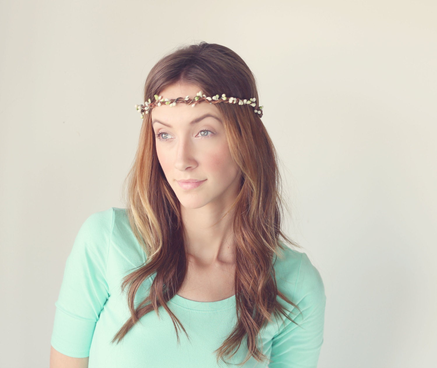wedding hair accessory, bridal crown, rustic head piece, woodland wedding crown - LULU