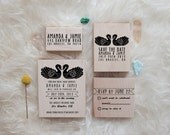 Swan Invitation Stamp Suite, whimsical DIY wedding