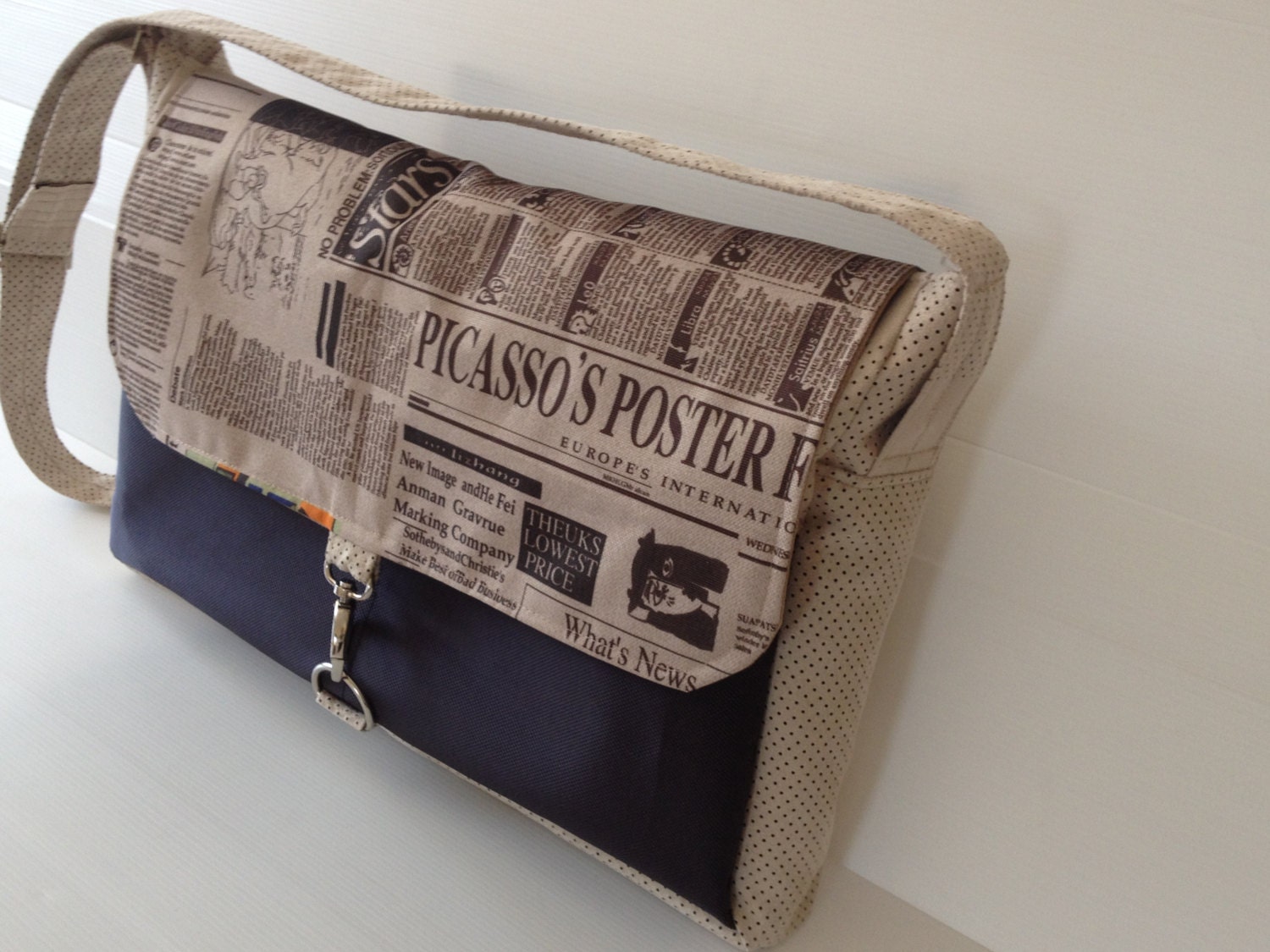 laptop messenger bag, 15.6" laptop  vegan bag, outside pocket bag, cross body bag, brown black  messenger bag , over the shoulder bag,