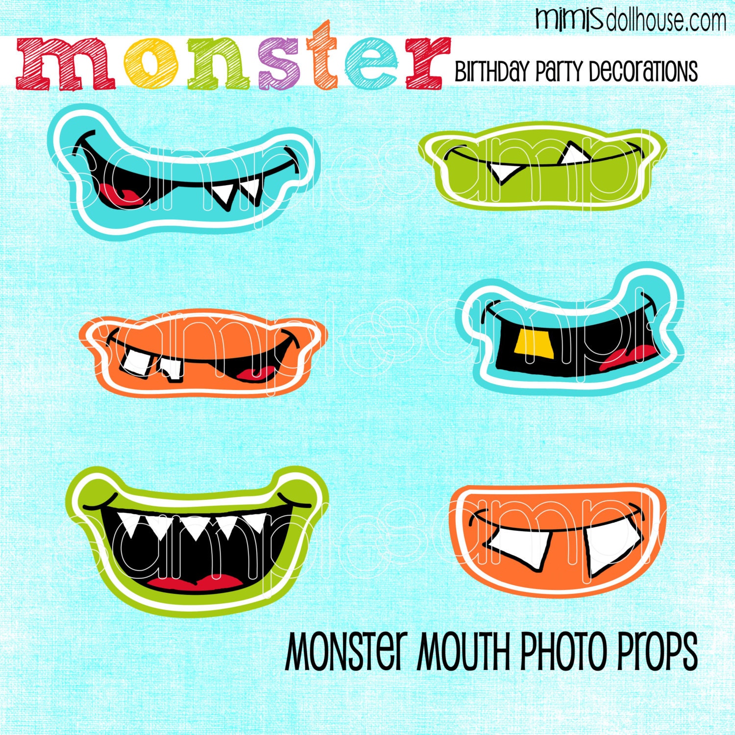 Monster Photo Props-Monster Mouths-PDF Il_170x135
