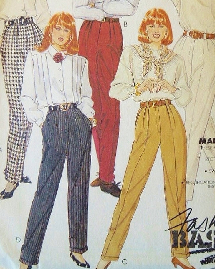 McCalls 3918 Sewing Pattern Misses PANTS Size 16 Lovely VINTAGE with darts and pleats fitted