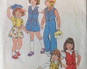 Simplicity 7321 Children's Adorable vintage vest skirt pants and detachable suspenders Size 2 SMALL vintage pattern Child Toddler