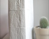 Mid Century Matte White Tribal Abstract Geometric Porcelain Vase Martin Freyer for Rosenthal