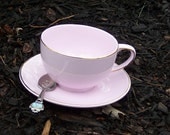 Lilac Tea Cup Bird Feeder Decor