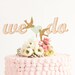 Wedding Cake Topper in Mint and Gold