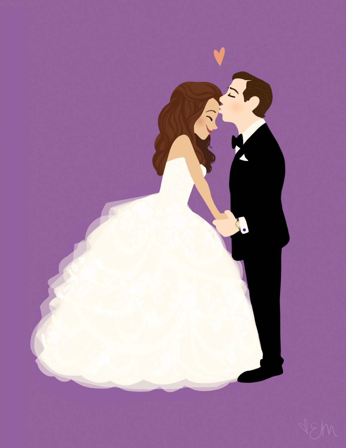 Custom Portrait JPG // Custom Couples Portrait // Custom Illustration // Ready to Print // Bride and Groom // Personalized Gift
