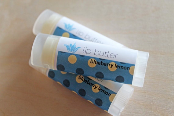 Blueberry Lemon lip butter, natural vegan gluten-free lip balm, berry citrus lip gloss