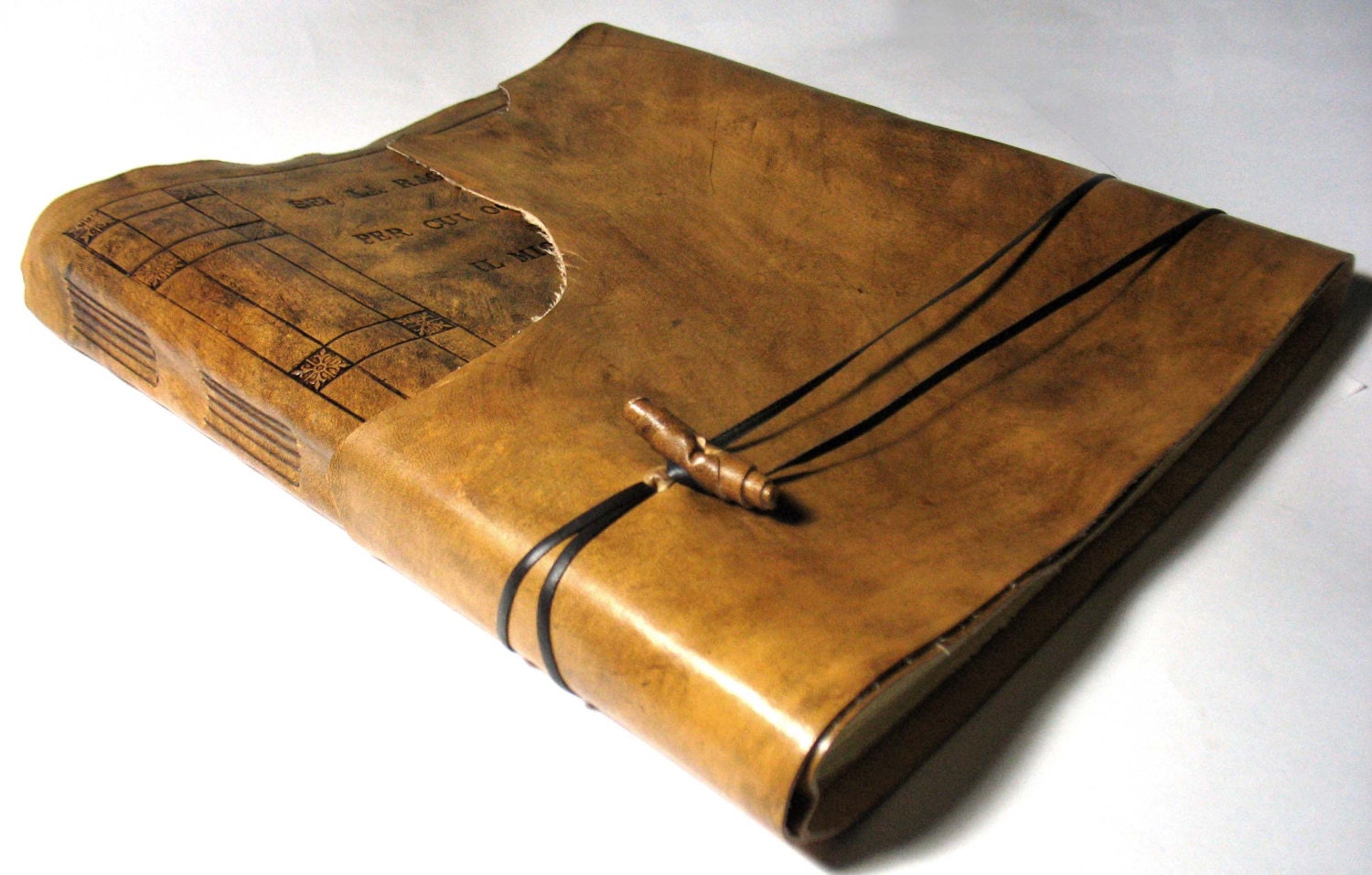 Personalized Leather Journal,  Guest Book,  Extra Large A3. Summum Meditatio.