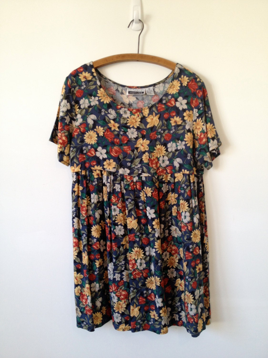 vintage 90s floral grunge babydoll dress m
