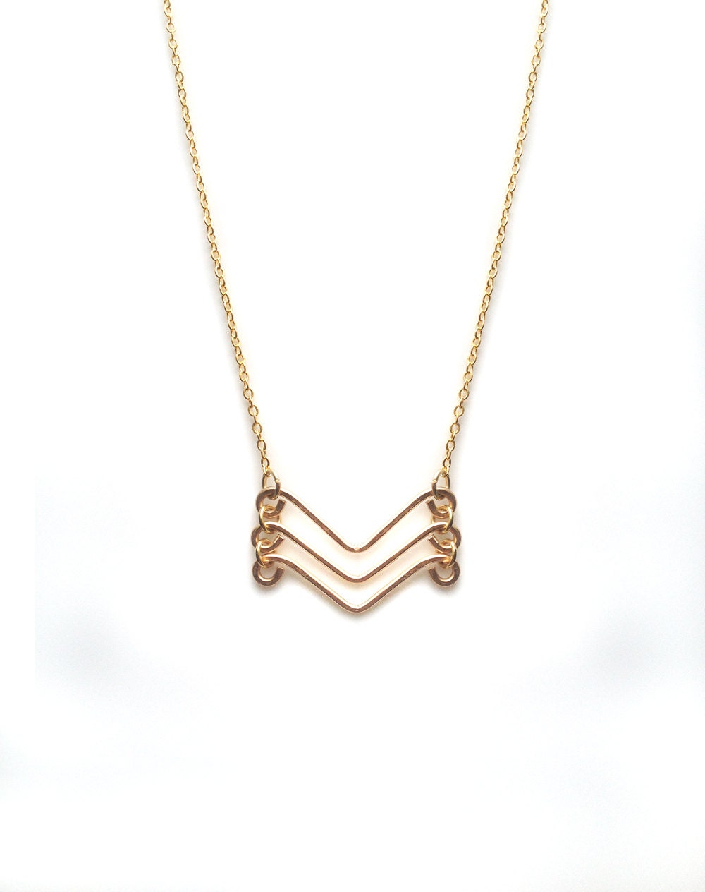 Triple Angle Chevron Necklace