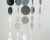 Handmade "Smokie" Nursery Mobile...Navy and Apple Green circles