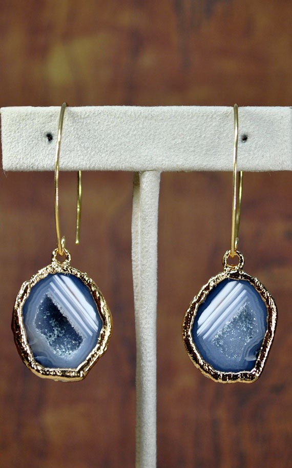 Mothers Day Sale - Geode Earrings - Geode Jewelry - Druzy Earrings - Druzy Jewelry