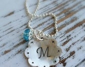 Personalized Initial Necklace Scalloped